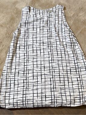41 Hawthorn Black and White Grid Shift Dress